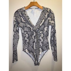 H&M Snake Print Bodysuit